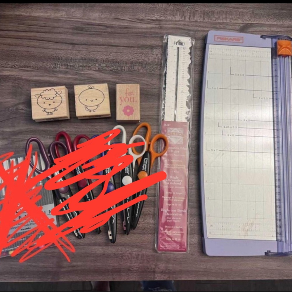 SCRAPBOOKING/CRAFTING SUPPLIES - NEW OR LIKE NEW! (zig pens & scissors sold)